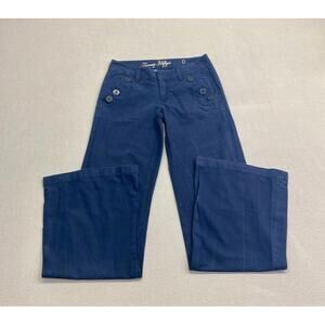 Rare Vintage Womens Tommy Hilfiger Chino Pants Blue 28"X31.5"